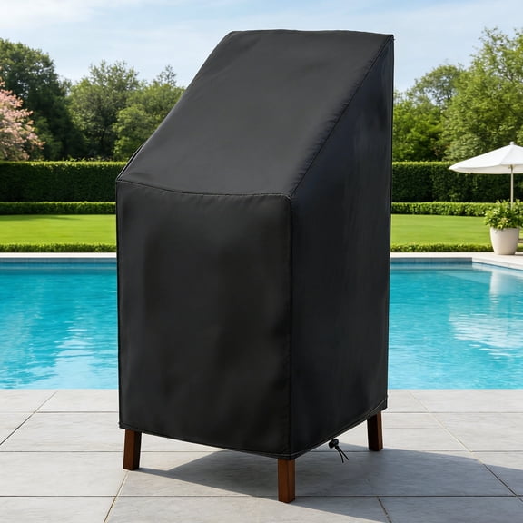 1PK Outdoor Waterproof Patio Chair Cover, 210D Stackable Waterproof Rocking Chair Cover, 25.70 x 25.70 x 47.40 Inches, Weather Resistant Lawn Garden Furniture Protector