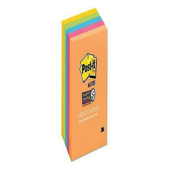 1PK Pads in Energy Boost Colors, 3 x 3, 90 Notes/Pad, 5 Pads/Pack