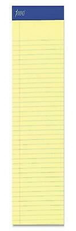 1PK Perforated Writing Pads, Narrow Rule, 50 Canary-Yellow 8.5 x 11.75 Sheets, Dozen