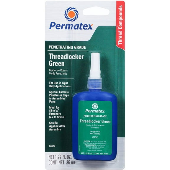 1PK Permatex 29040 Penetrating Grade Threadlocker Green, 36 ml