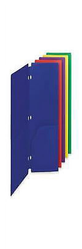 1PK Poly Snap-In Two-Pocket Folder, 50-Sheet Capacity, 11 x 8.5, Assorted, 10/Pack
