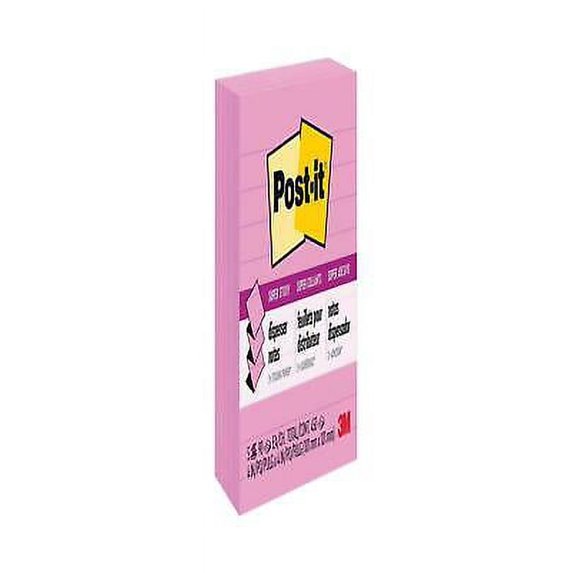 1PK Pop-up Notes Refill, Lined, 4 x 4, Neon Pink, 90-Sheet, 5/Pack