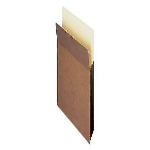 1PK Redrope TUFF Pocket Drop-Front File Pockets w/ Fully Lined Gussets, 3.5" Expansion, Letter Size, Redrope, 10/Box