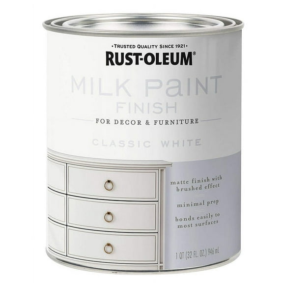 1PK-Rust-Oleum 331049 Water-Based Acrylic Milk Paint, 32 Ounce