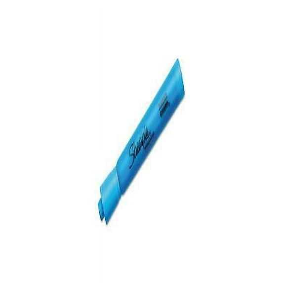 1PK SAN25010 Tank Style Highlighters, Blue Ink, Chisel Tip, Blue Barrel, Dozen