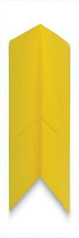 1PK SMD87862 Two-Pocket Folder, Textured Paper, 100-Sheet Capacity, 11 x 8.5, Yellow, 25/Box