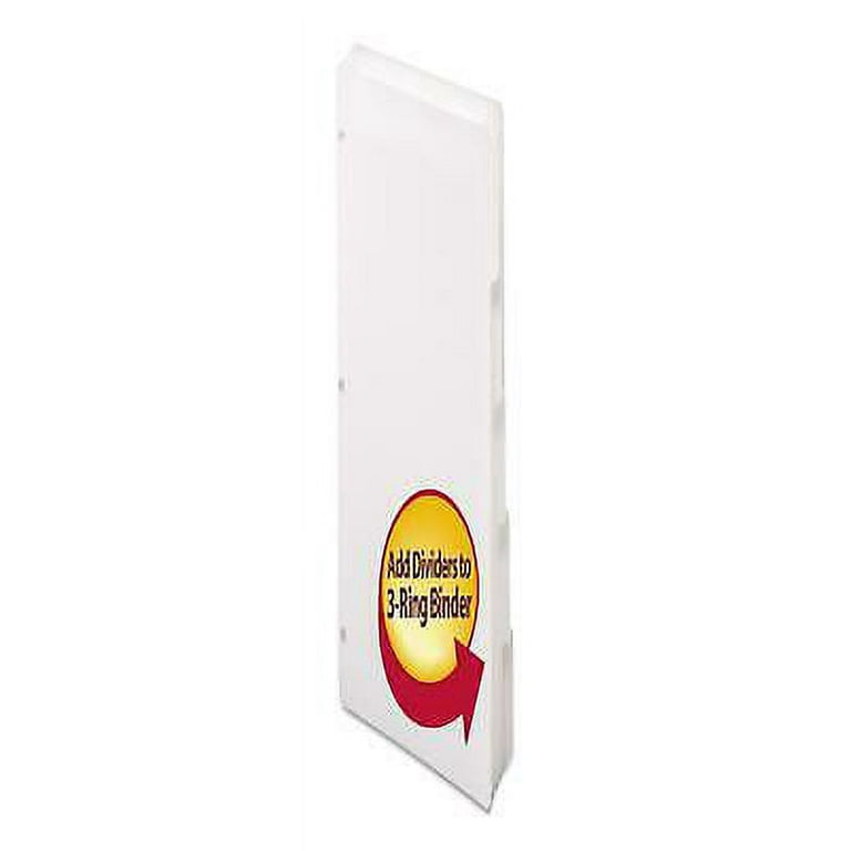 Three-Ring Binder Index Divider, 5-Tab, 11 x 8.5, White, 20 Sets Three-Ring Binder Index Divider, 5-Tab, 11 x 8.5, White, 20 Sets