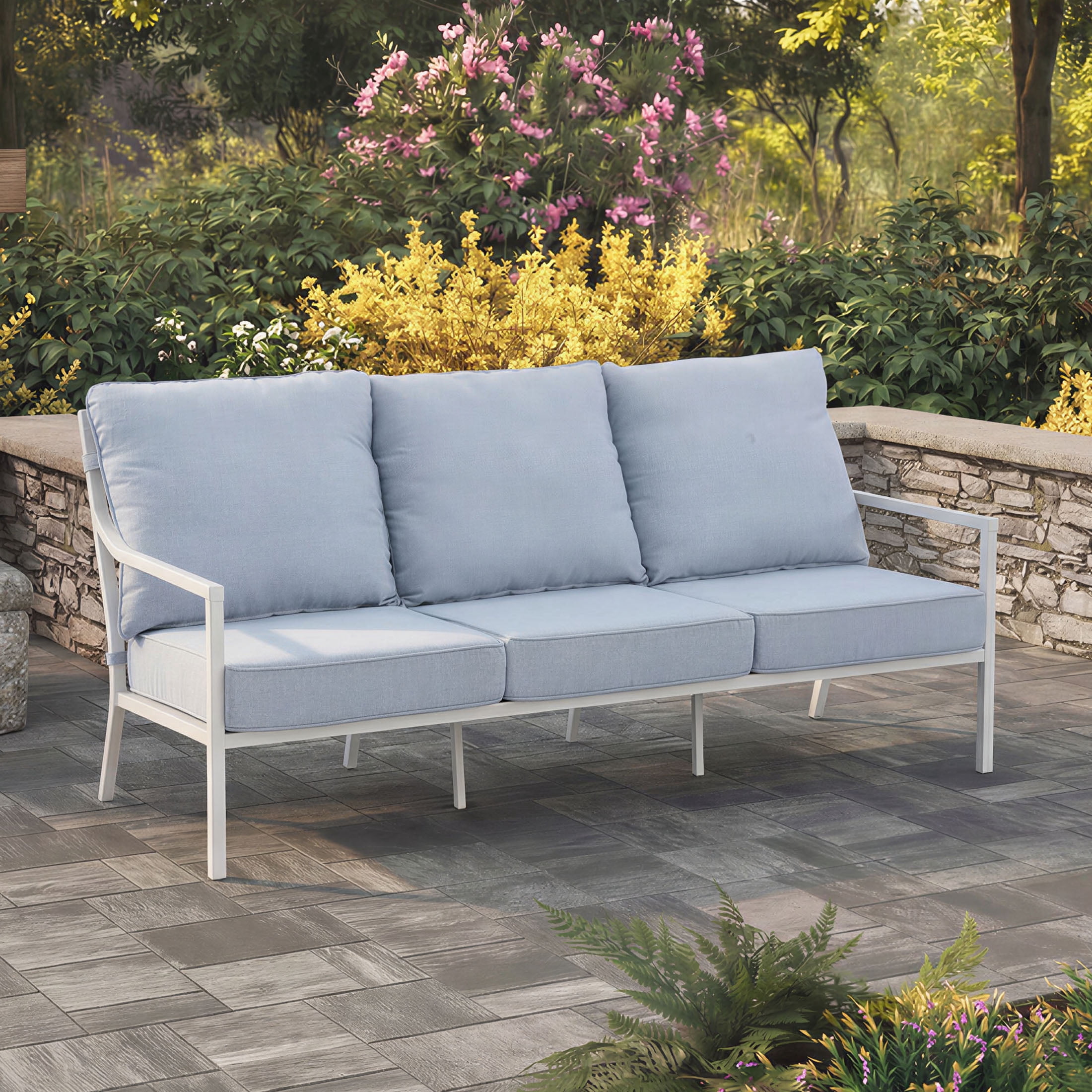 My Texas House Cambria Steel Outdoor Sofa