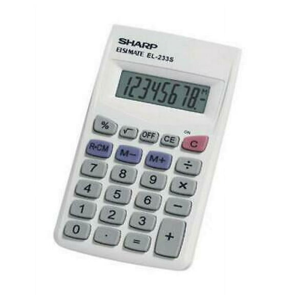 1PK Sharp EL233SB Handheld Calculator