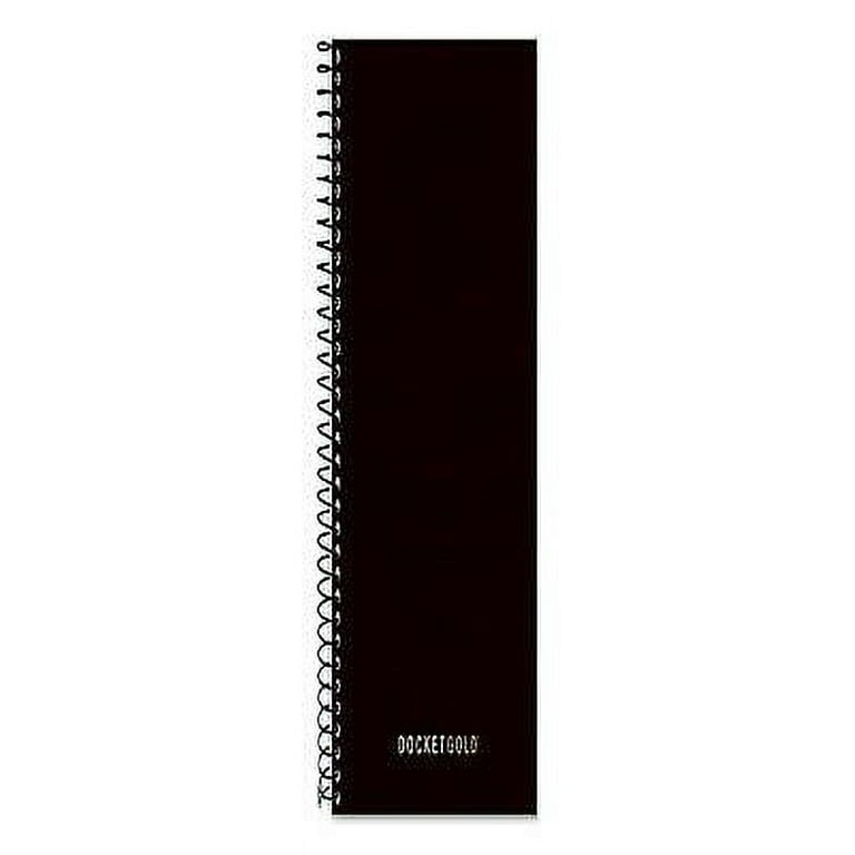 Docket Gold Planner, 1-Subject, Narrow Rule, Black Cover, (70) 8.5 x 6.75 Sheets