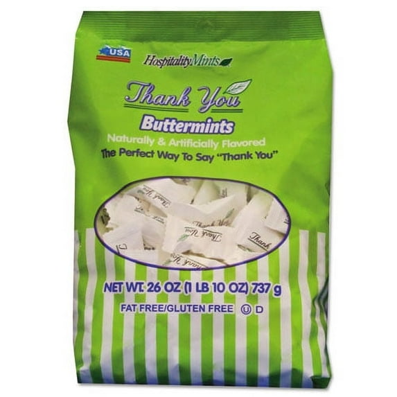 1PK Thank You Buttermints Candies, 26 Oz Bag