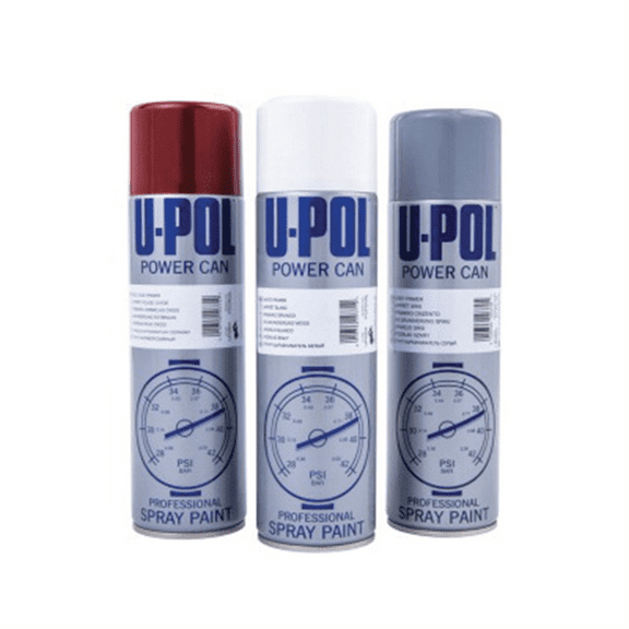 U Pol Products Power Can UP0801 Professional Spray Paint, 500 mL Aerosol Can, Stain Black, 21.5 sq-ft/unit Coverage