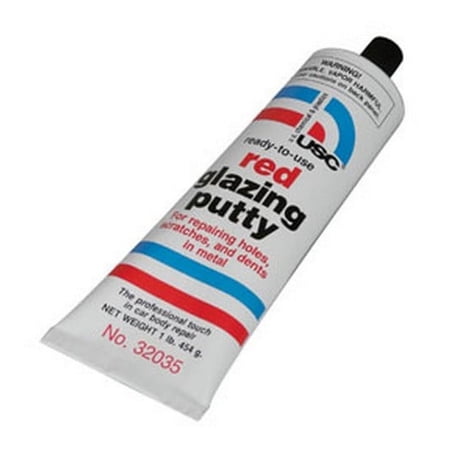 1PK US Chemical And Plastics 1Lb Red Automotive Glazing Putty Ready To Use (32035)