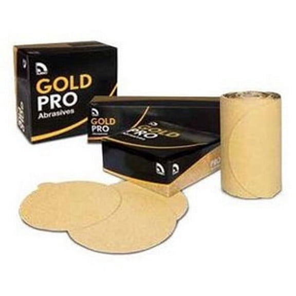 1PK US Chemical And Plastics 6" PSA Sanding Disc Gold 100-Pack Roll 220-Grit (82311)