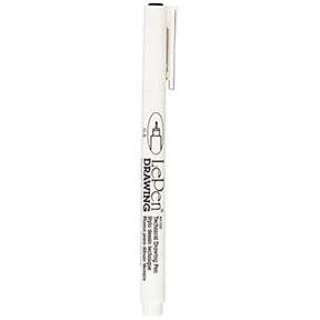 1PK Uchida Uchida of America 4100-C-.8 Carded Le Pen Technical Drawing Pen, 0.8 Point, Black