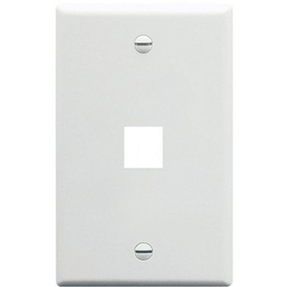 1 Port Single Gang Faceplate White