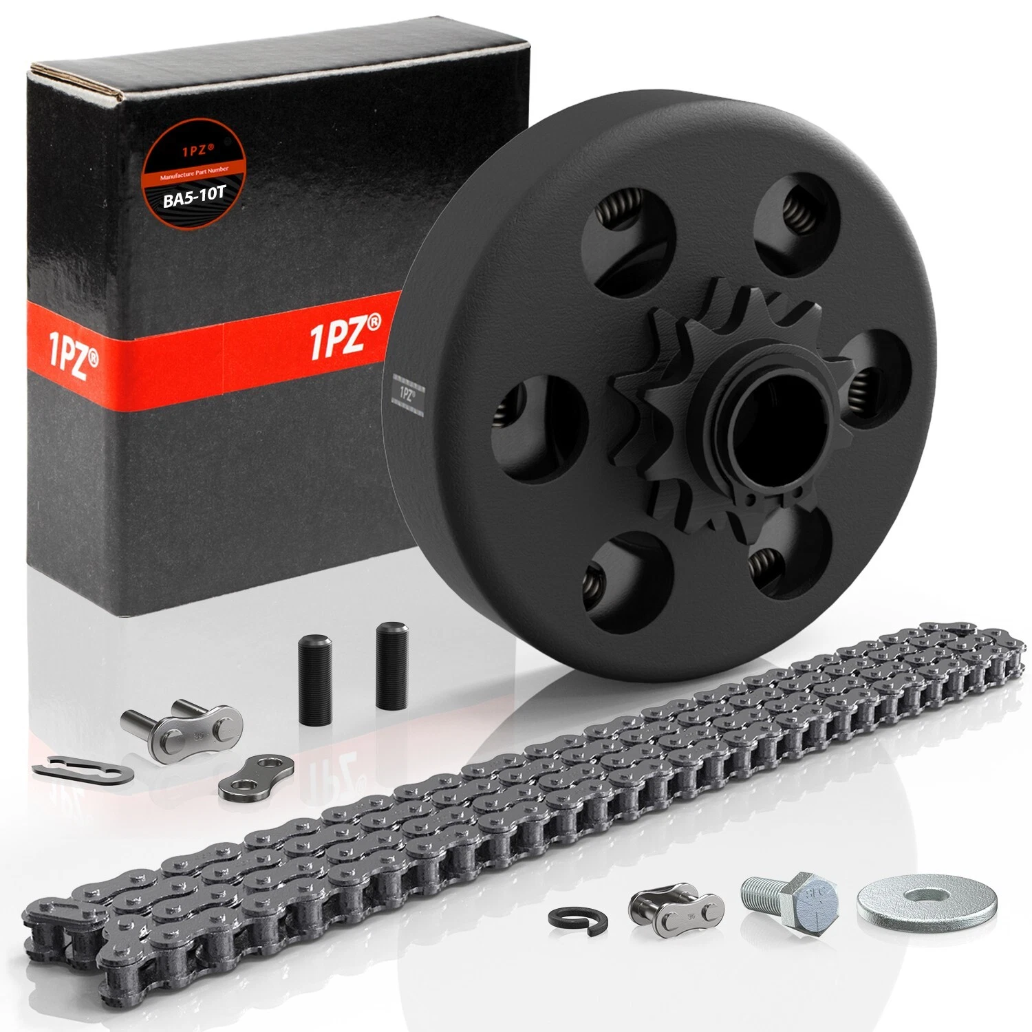 Embrague Transmisión Baja " Baja Para Motor Warrior Heat 163cc-196cc (5.5HP -6.5HP) – Incluye Cadena #40/#41/420 Y Piñón 10D Embrague Centrífugo 3/4
