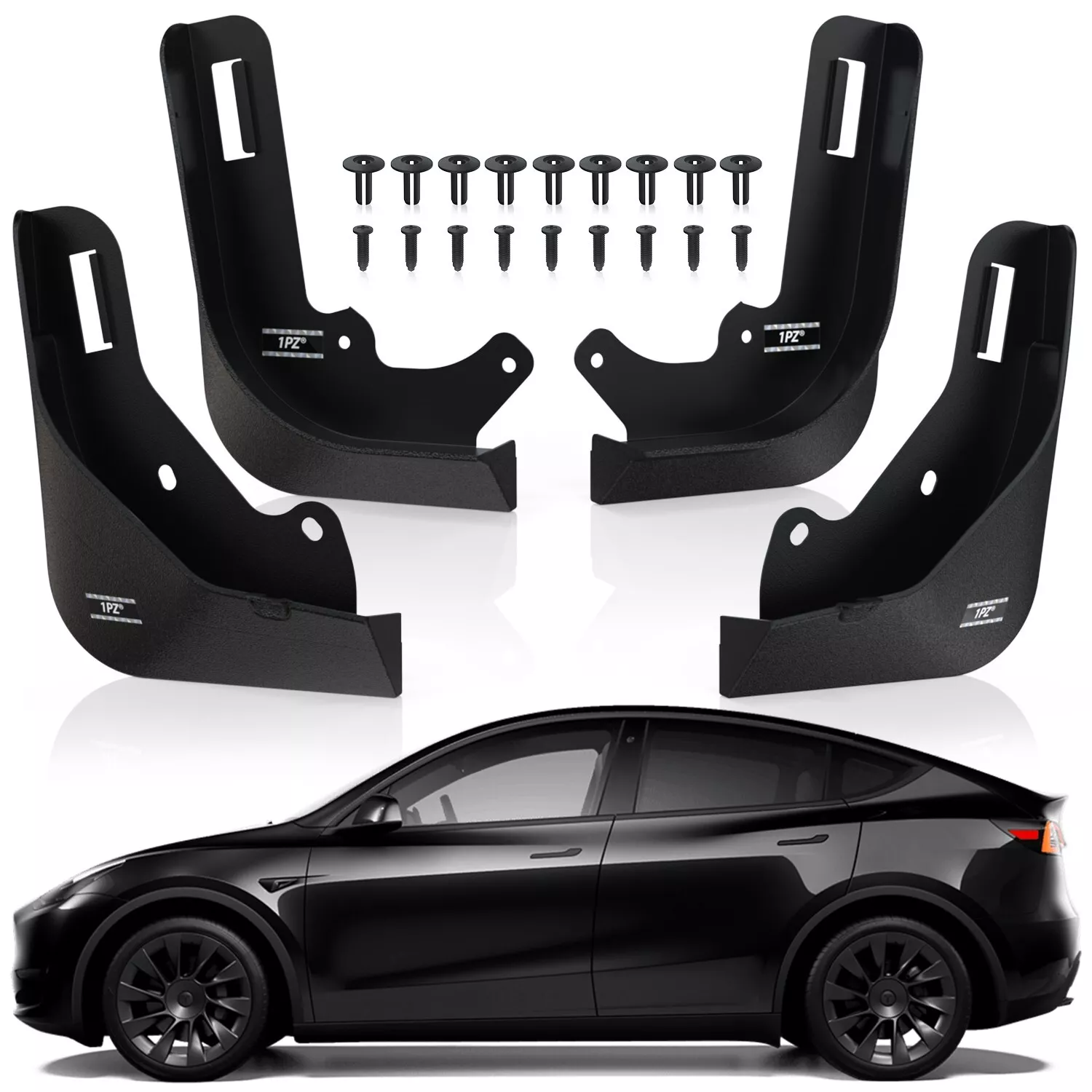 1PZ MY1-MF4 Mud Flaps Splash Guard for Tesla Model Y All Weather Winter Sediment Protection
