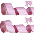 thumbnail image 1 of 1Pack  10 Yards Velvet Wired Ribbon 2.5 Inch Crushed Velvet Christmas Ribbon for Wrapping Christmas Tree DIY Crafts, Wreath Decoration, Bow Making, 1 of 6