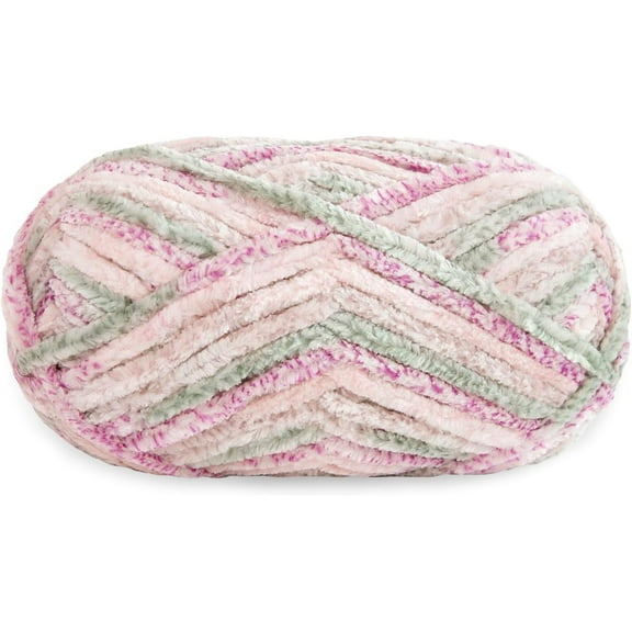 1Pack 100g Velvet Yarn Crocheting Fuzzy Yarn, Premier Plush Parfait Chunky Blanket, Velvet Fluffy Chenille Blanket Yarn,Crochet Knitting Soft Thick Plush Lustrous