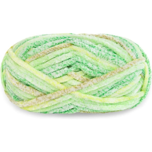 1Pack 100g Velvet Yarn Crocheting Fuzzy Yarn, Premier Plush Parfait Chunky Blanket, Velvet Fluffy Chenille Blanket Yarn,Crochet Knitting Soft Thick Plush Lustrous