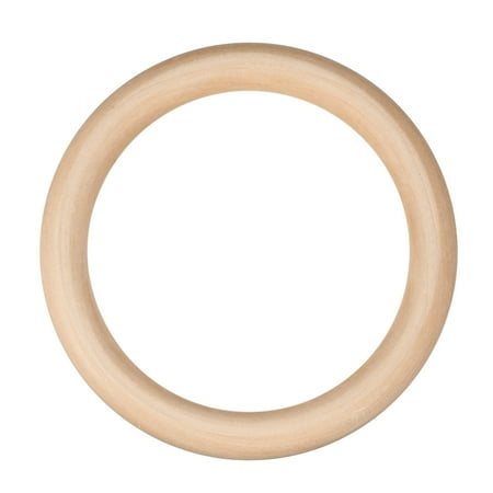 Uxcell 1 pack 4.92" Natural Wood Rings, 15mm Smooth Unfinished Wooden Circles