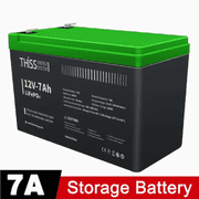 1Pack 12V 7Ah Lithium Ion Lifepo4 Deep Cycle Battery, 4000+ Cycles Rechargeable Battery for Solar/Wind Power, UPS, Scooters, Lighting, Power Wheels, Fish Finder Built-In 10A BMS
