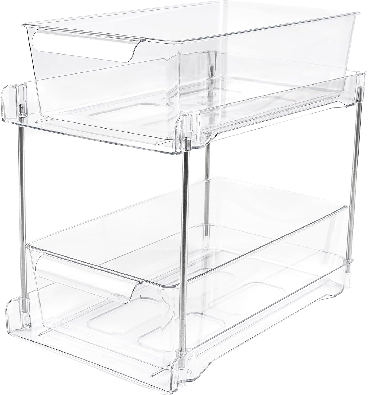 1Pack 2Tier Bathroom Storage Organizer, Clear Under Sink Organizers