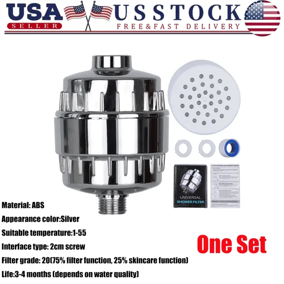 1Pack 20 Stage Shower Head Filter Purifier With Filter For Hard Water Softener