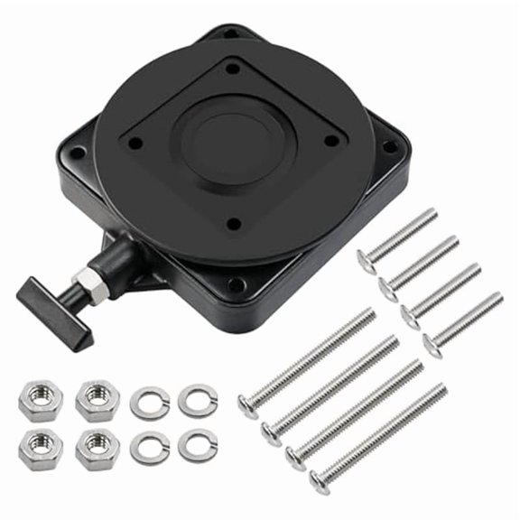 1Pack 2207003 Low-Profile Swivel Base Compatible with for Ca-Nnon 3991913 Downrigger Mount,1 x Low-Profile Swivel Mounting Base