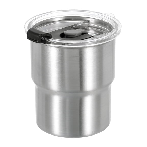 1Pack 304 Stainless Steel Cups with Lid, 10oz Metal Double Wall Water Glasses