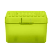 1Pack 5.7x3.5 inch Index Card Box,Sturdy Index Card Holder Box,Index Card Holder Notecard Box,Recipe Box Case with Plastic Index Cards Dividers,for Filling Index Cards,Note cards,Flashcards(Yellow)