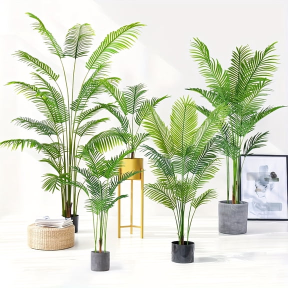 1Pack 5.9ft Artificial Palm Plant, Realistic Tropical Faux Tree, Flexible Design for Home, Office, Garden, Hotel, Pool & Christmas Decor