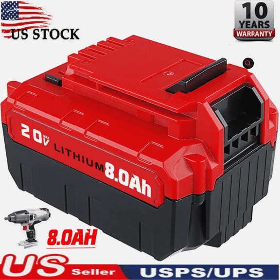1Pack 8.0Ah 20V MAX Lithium Replacement Battery for Porter Cable PCC685L PCC680L