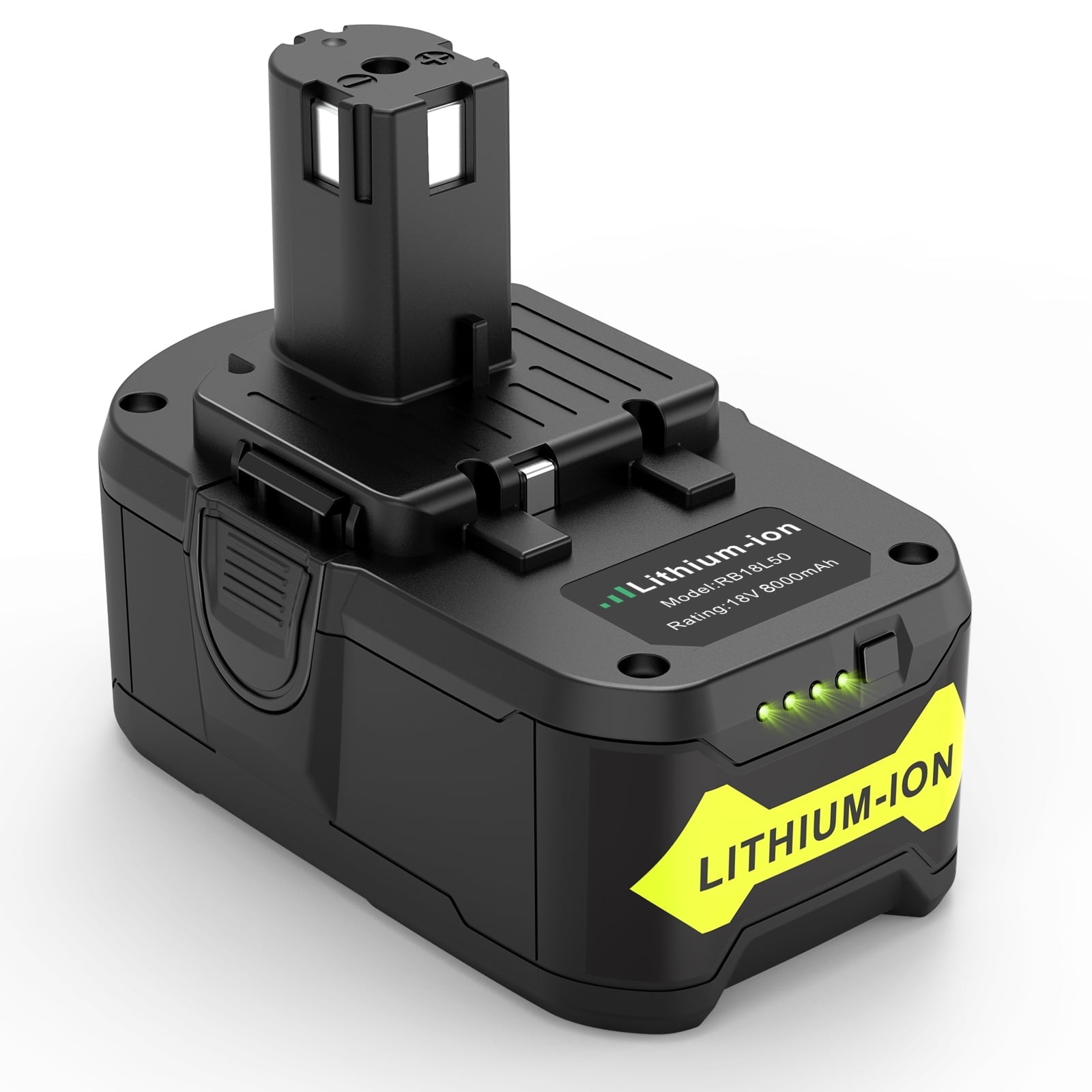 8.0Ah Battery Replacement for Ryobi 18V Battery Compatible with Ryobi 18 Volt Batteries ONE+ P102 P103 P104 P105 P106 P108 P109 PBP002 PBP005 RB18L50 BPL1820 Cordless Power Tools