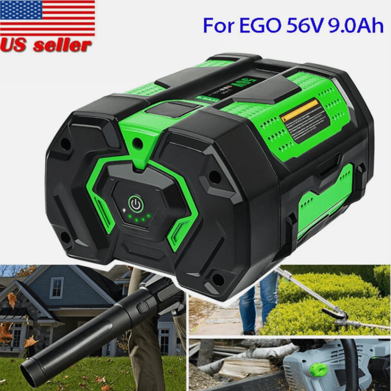 1Pack 9.0Ah 56V Replacement for EGO 56V Battery Power+ BA1400T BA2800T BA5600T Lithium Ion Compatible with EGO Power Tools CS1604 CS1804 CS1403 Tools