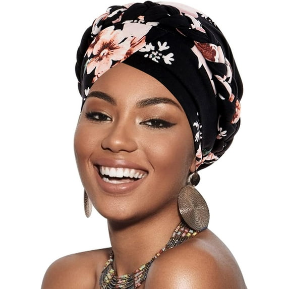 Bouffant Hats For Women - 100% Cotton Turban Cap Head Scarf For Nursing, Hair Loss & Spa