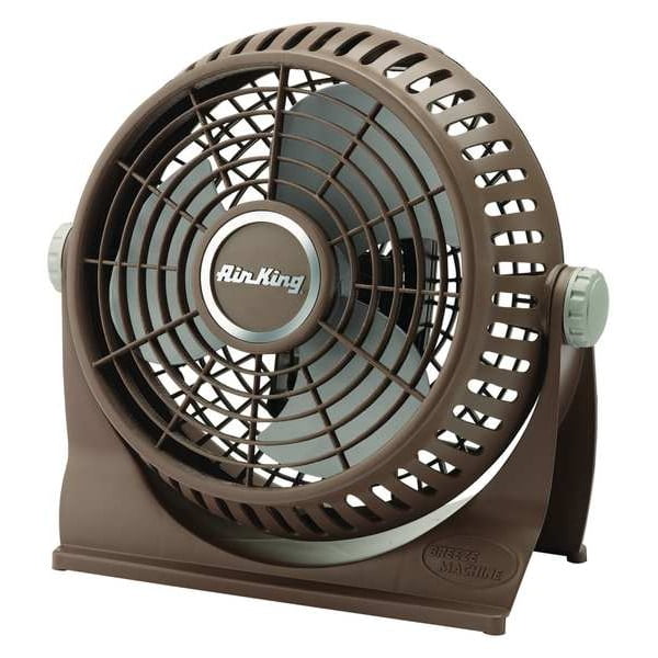 Black 9-Inch Two-Speed Tilt Floor and Desk Fan