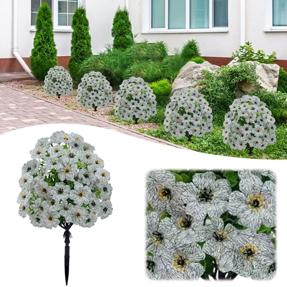 1Pack Artificial with Ground Garden Stake Greenery Shrubs Garden Accessories for Farmhouse Outdoor Outside Garden Porch Patio Wedding Decoration