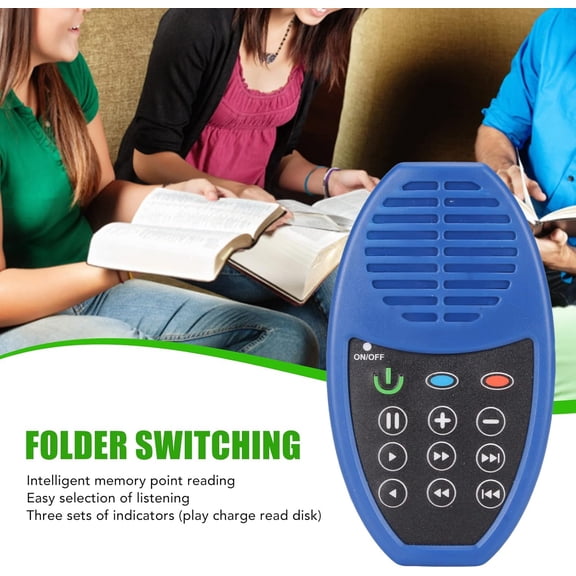 1Pack Audio Bible Player, Built in 4G Capacity, 500mah Solar Powered Electronic Bible Reader Portable Bible Audio Player for Seniors Kids Adults, Mini Bible