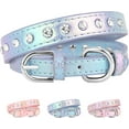 thumbnail image 1 of 1Pack Beirui Bling Rhinestone Dog Collar with Studded Diamonds for Small Medium Dogs Cats,Cute Bedazzled PU Leather Dog Collar with Sparkling Crystals for Girl Boy Puppies, 1 of 6