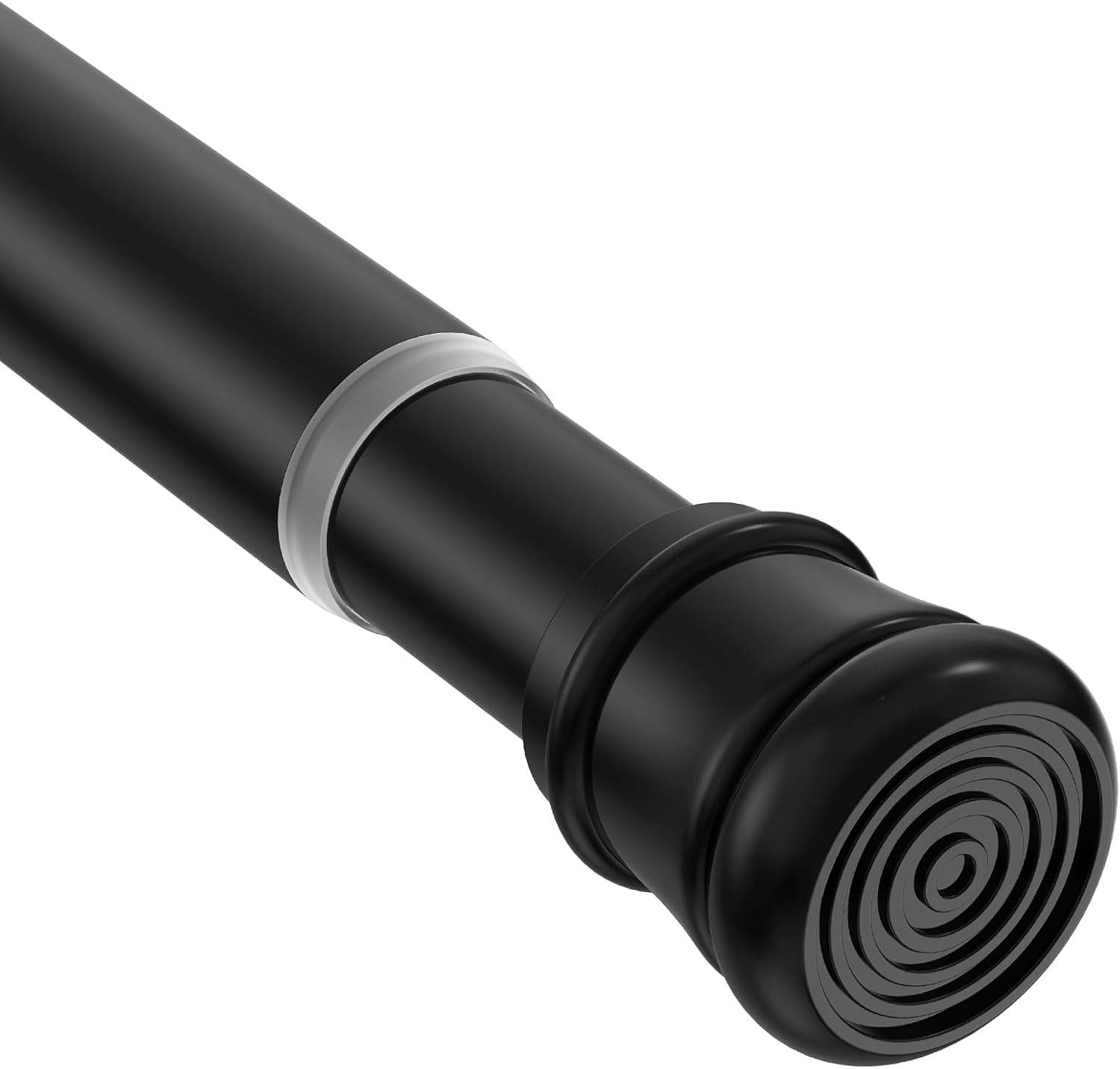 Spring Loaded Curtain Rods For Windows 1Pack Black Tension Curtain Rod for Windows 33 to 59 inch, Never Rust ...