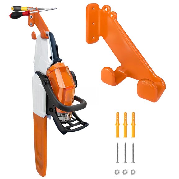 1Pack Chainsaw Hanger Chainsaw Holder, Heavy Duty Chainsaw Wall Mount, Garage Storage Shed Organizer Mounted Chainsaw Rack Tool Racks