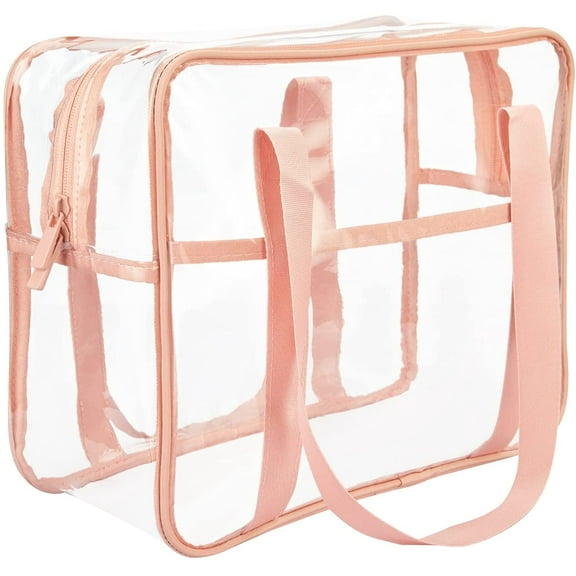 1Pack Clear Makeup Bags ,Large Travel Toiletry Bag for Women ,Transparent Bag Clear Cosmetic Bags, with Handle Bathroom Organizer