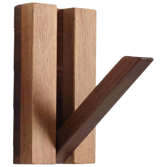 1Pack Coat Rack Wall Mount, FlipDown Foldable Wall Hook Rustic Foldable Wooden Coat Hooks for Jacket Space Saving Design for Hallway, Minimalist Design,Wall Mounted Home Decor
