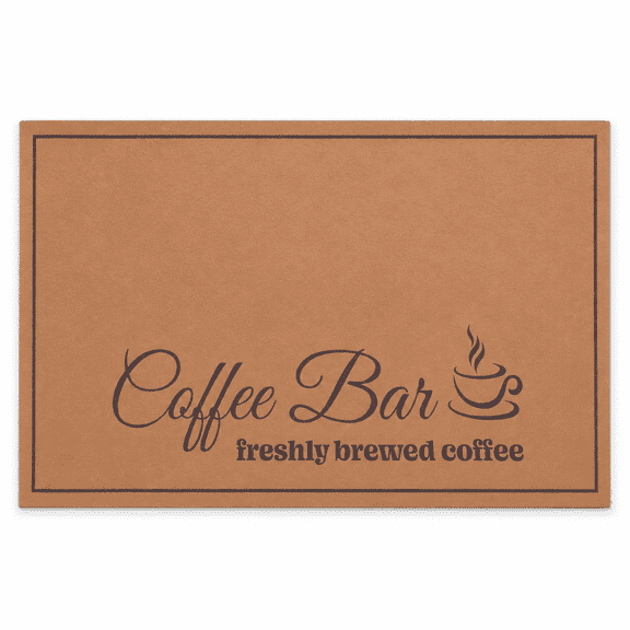 1Pack Coffee Mat & Dish Drying Mat, Waterproof PU Leather Quick Dry Espresso Accessories, 15.7" x 23.6", Brown