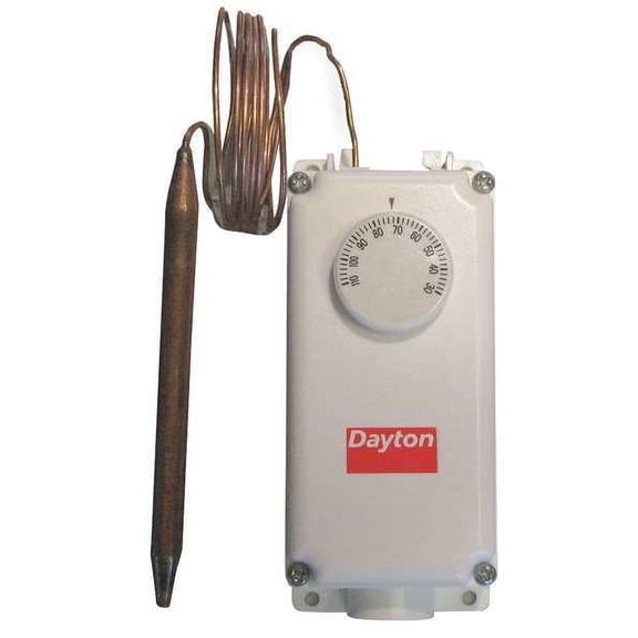 1Pack Dayton 2NNR6 Line Volt Mechanical Tstat, Open/Close on Rise, SPDT, 24 to 600VAC