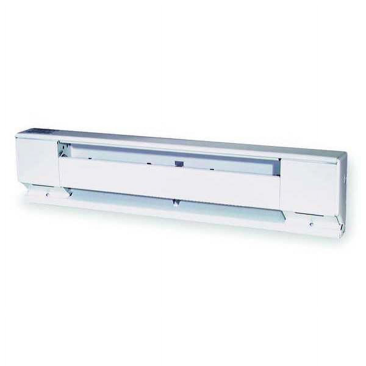 60-Inch White Steel Electric Baseboard Heater with Automatic Shut-off