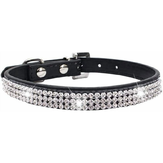 1Pack Diamond Dog Collars for Small Dogs, Fancy Rhinestone Cat Collar Crystal Glitter Jeweled Girl Bling Puppy Collars for XXS Xs Small Medium Breed Female Pet Dogs Kitten