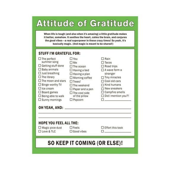 1Pack Durable Multi-Use Inspirational Sticky Notes Notepad 5 x 4'' Employee Appreciation Gifts Bulk Lined Motivational Note Pads Thank You Gifts for Office Coworker(Thankful)(Green,5.1x4")